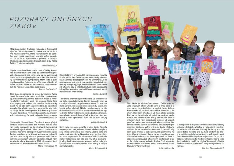 Zborník – 80. výročie