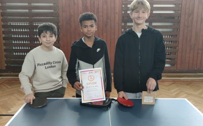 1. miesto v okresnom kole stolnotenisovej súťaže