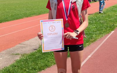 Bronzová priečka v krajskom kole atletickej súťaže