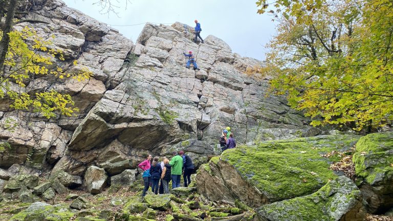 S turistickým krúžkom na zlaňovanie k Trom jazdcom