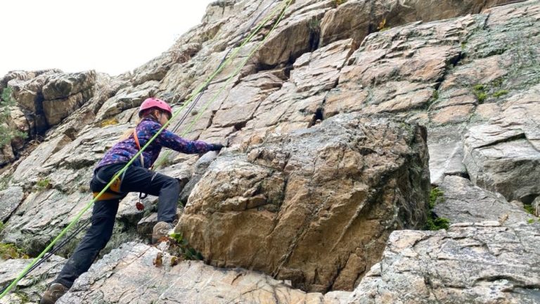 S turistickým krúžkom na zlaňovanie k Trom jazdcom