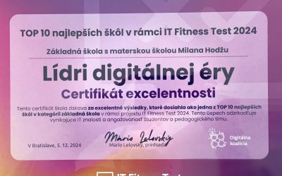 Vynikajúci výsledok v IT Fitness Test 2024